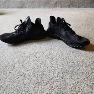Men's Size 14 Adidas AlphaEdge 4D Reflective Core Black Running Shoes FV4686